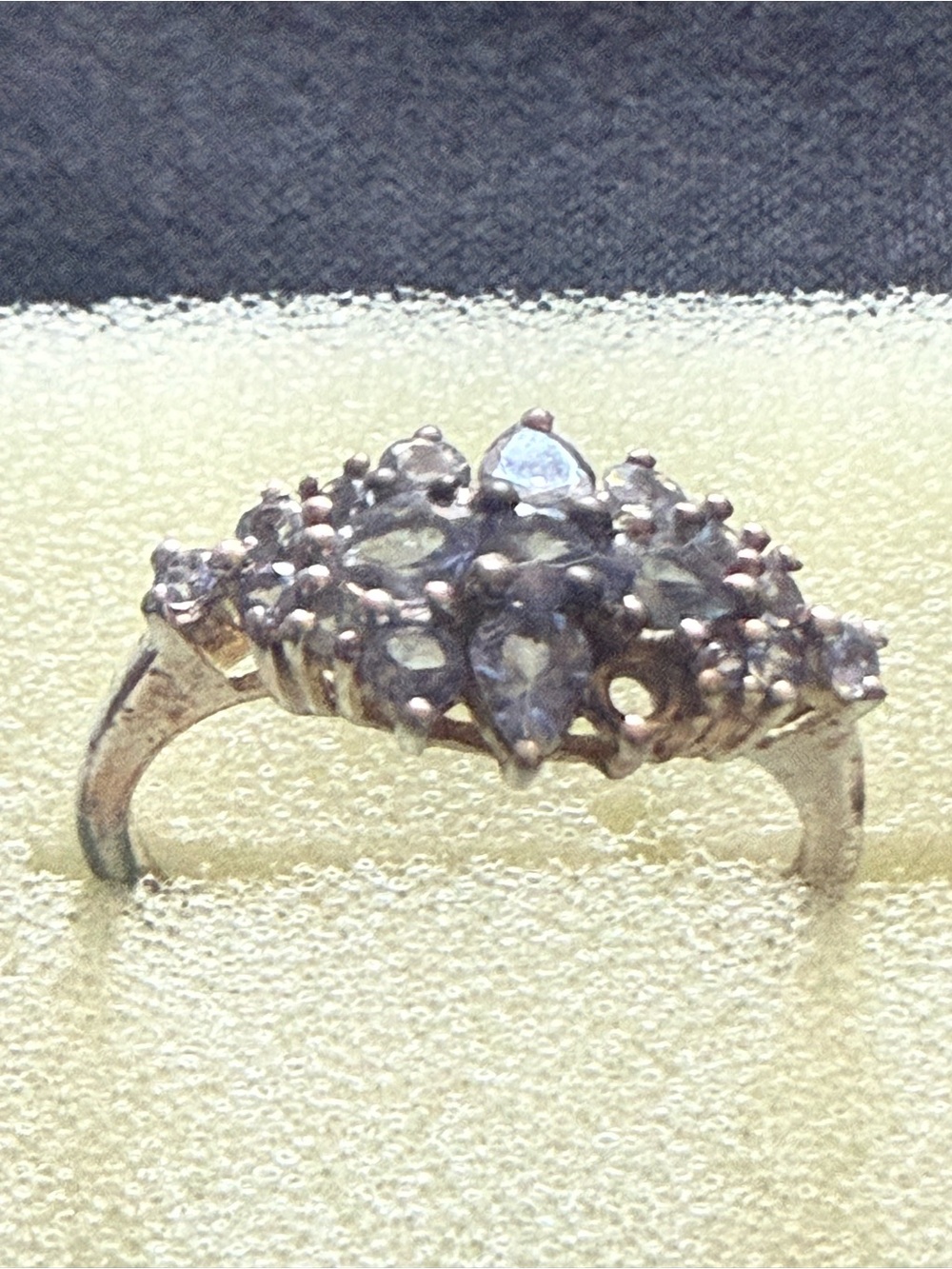 Tanzanite Ring - Sterling Silver - missing 1 stone